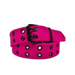 ☔️🔸️Unisex Hot Pink Canvas Double Grommet Belt Small